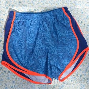 Nike Tempo Blue Navy Red Orange Wave Print Small